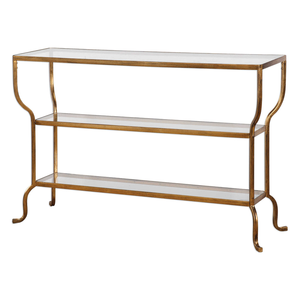 Deline Gold Console Table