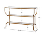 Deline Gold Console Table