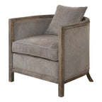 Viaggio Gray Chenille Accent Chair
