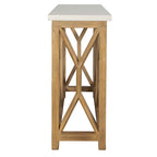 Catali Ivory Stone Console Table