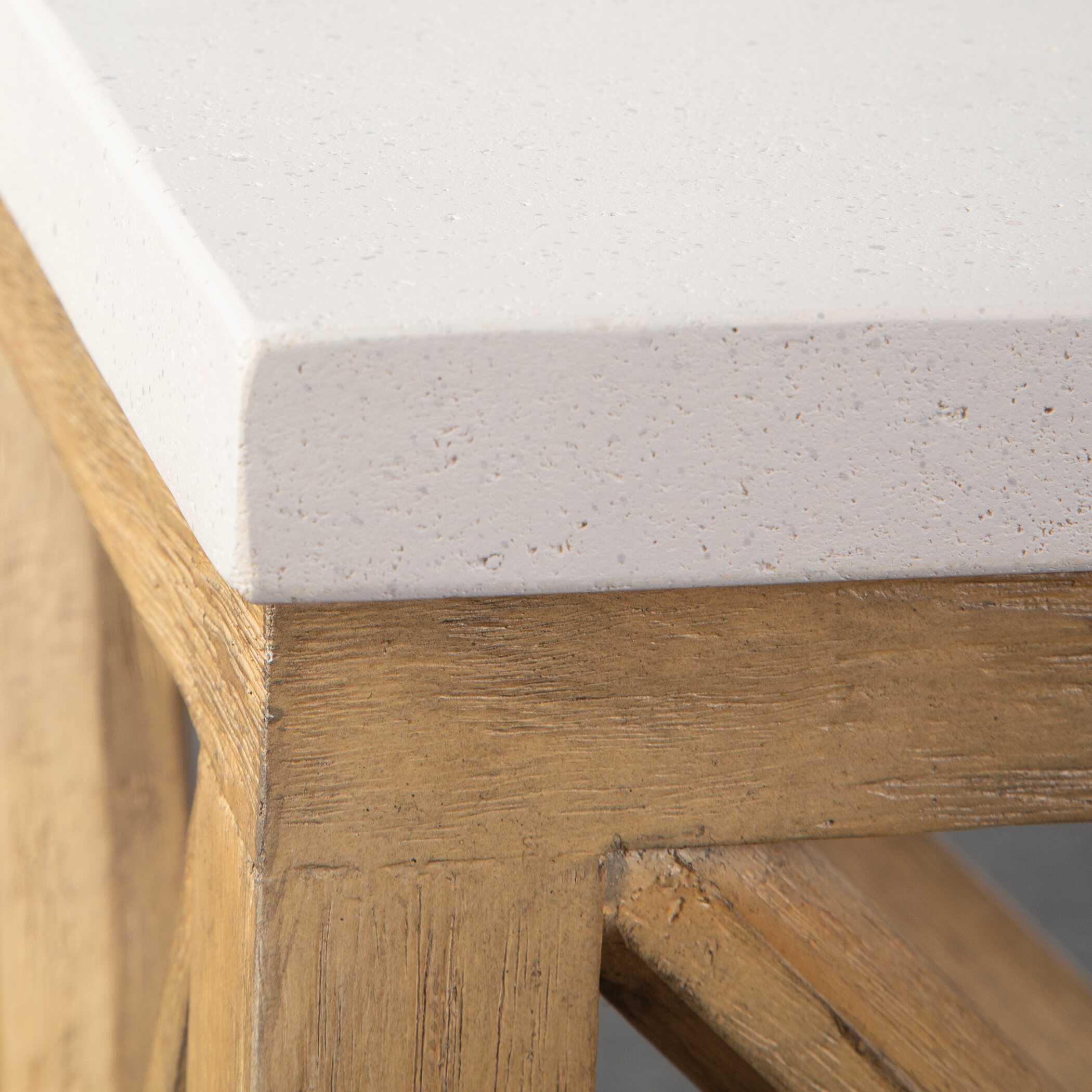 Catali Ivory Stone Console Table