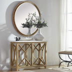 Catali Ivory Stone Console Table