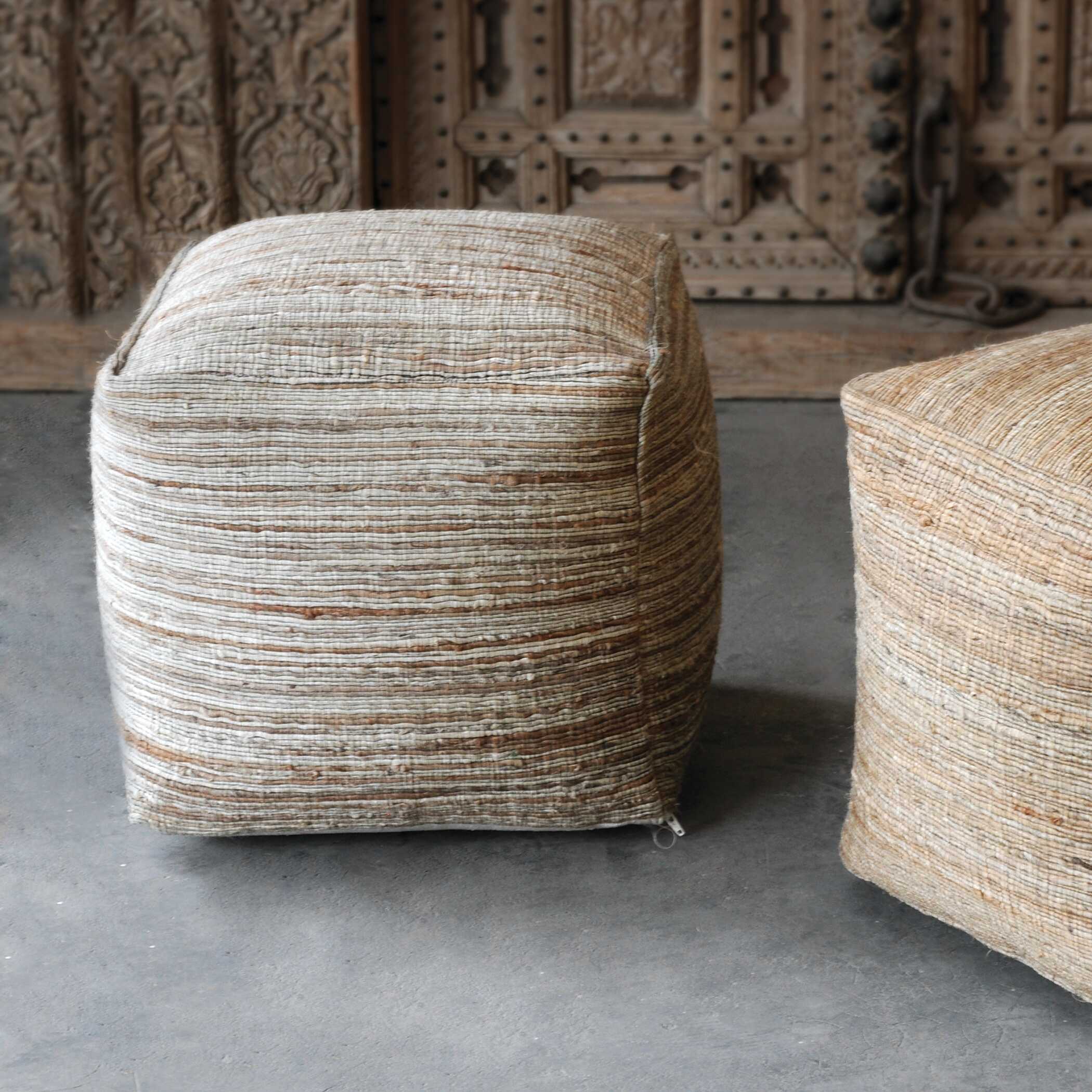 Shiro Beige Pouf