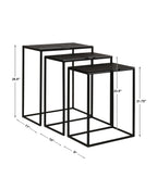 Coreene Iron Nesting Tables Set/3