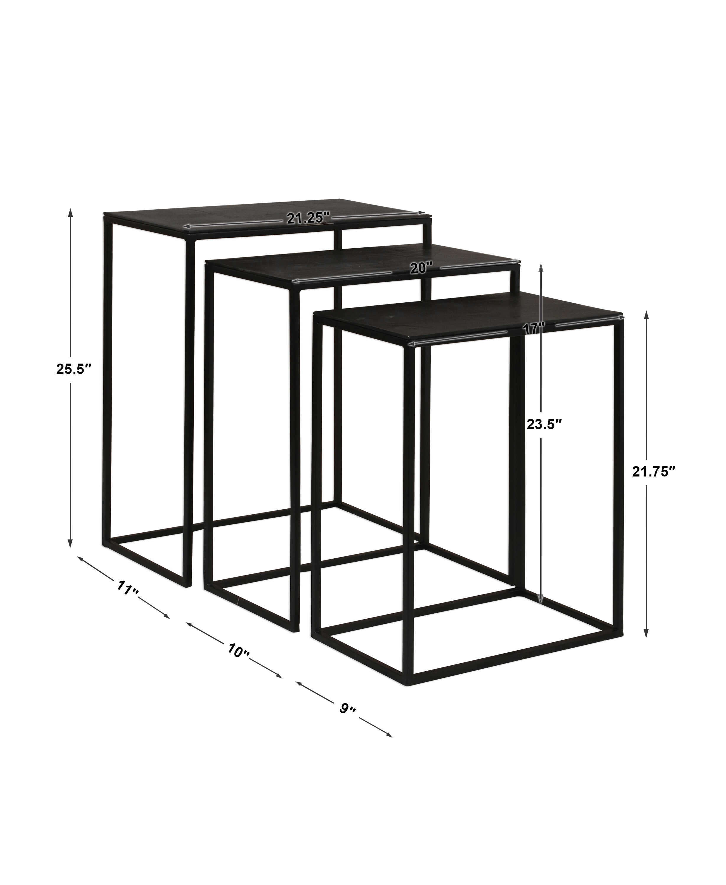 Coreene Iron Nesting Tables Set/3