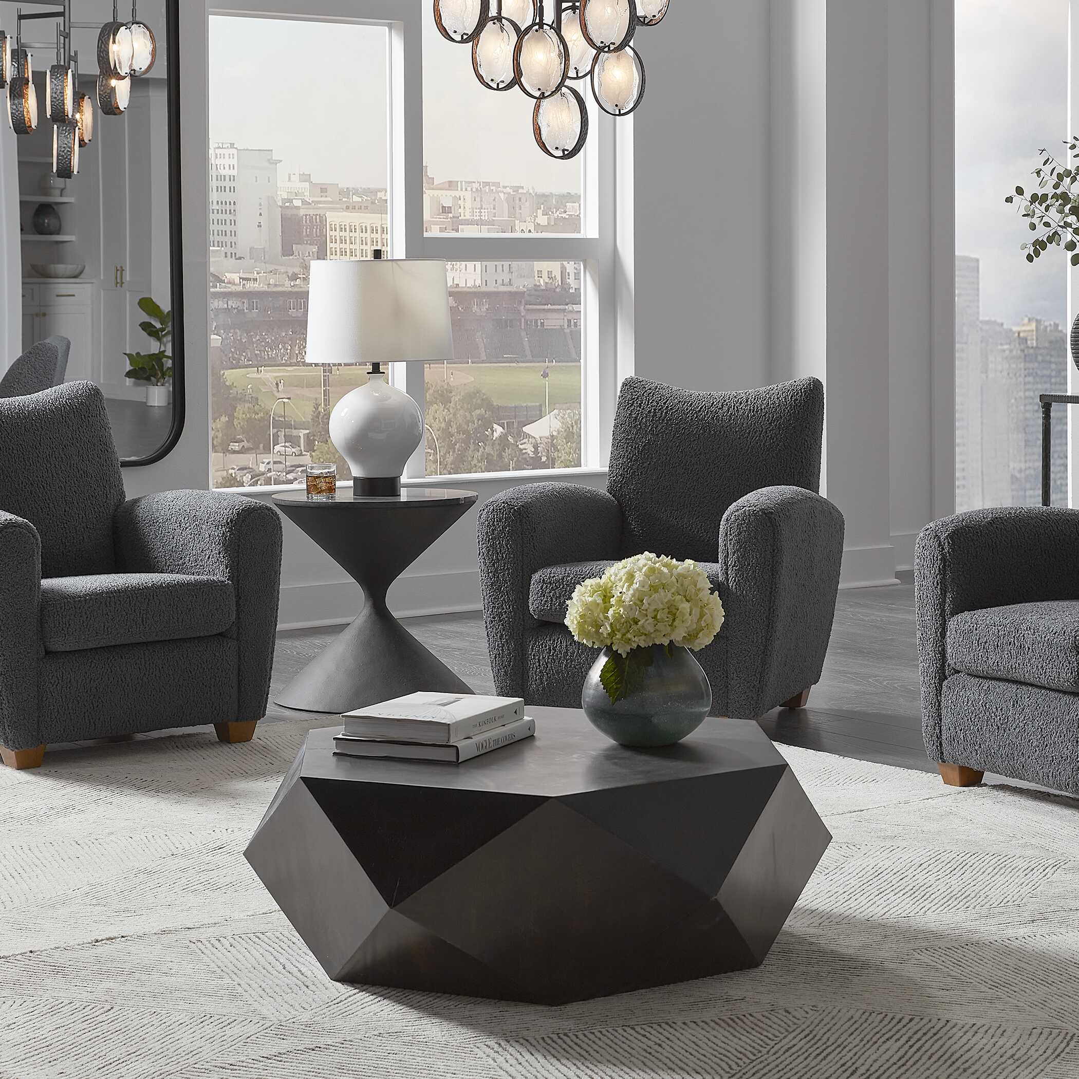 Volker Worn Black Coffee Table