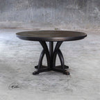 Maiva Round Black Dining Table