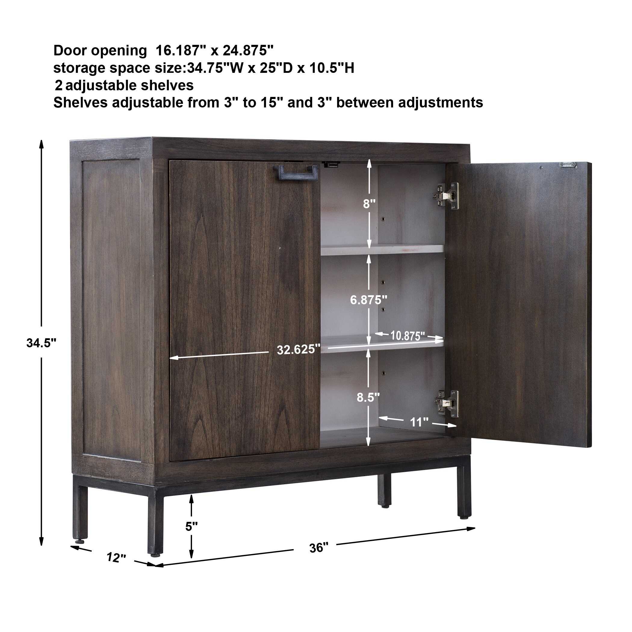 Nadie Light Walnut Console Cabinet
