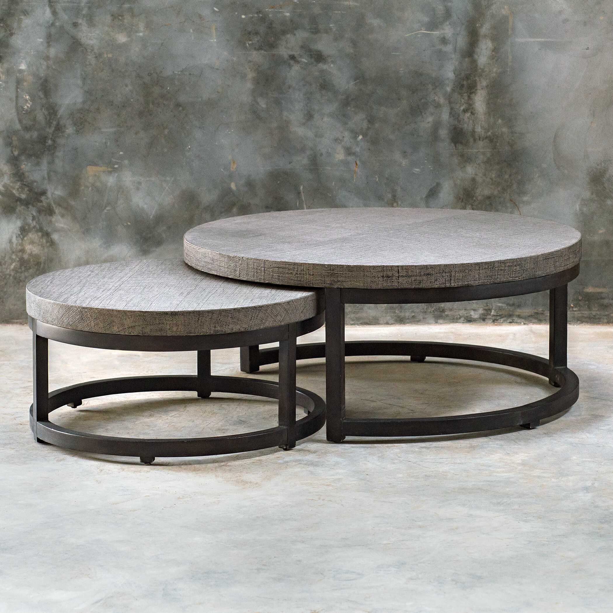 Aiyara Gray Nesting Tables Set/2