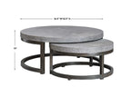 Aiyara Gray Nesting Tables Set/2