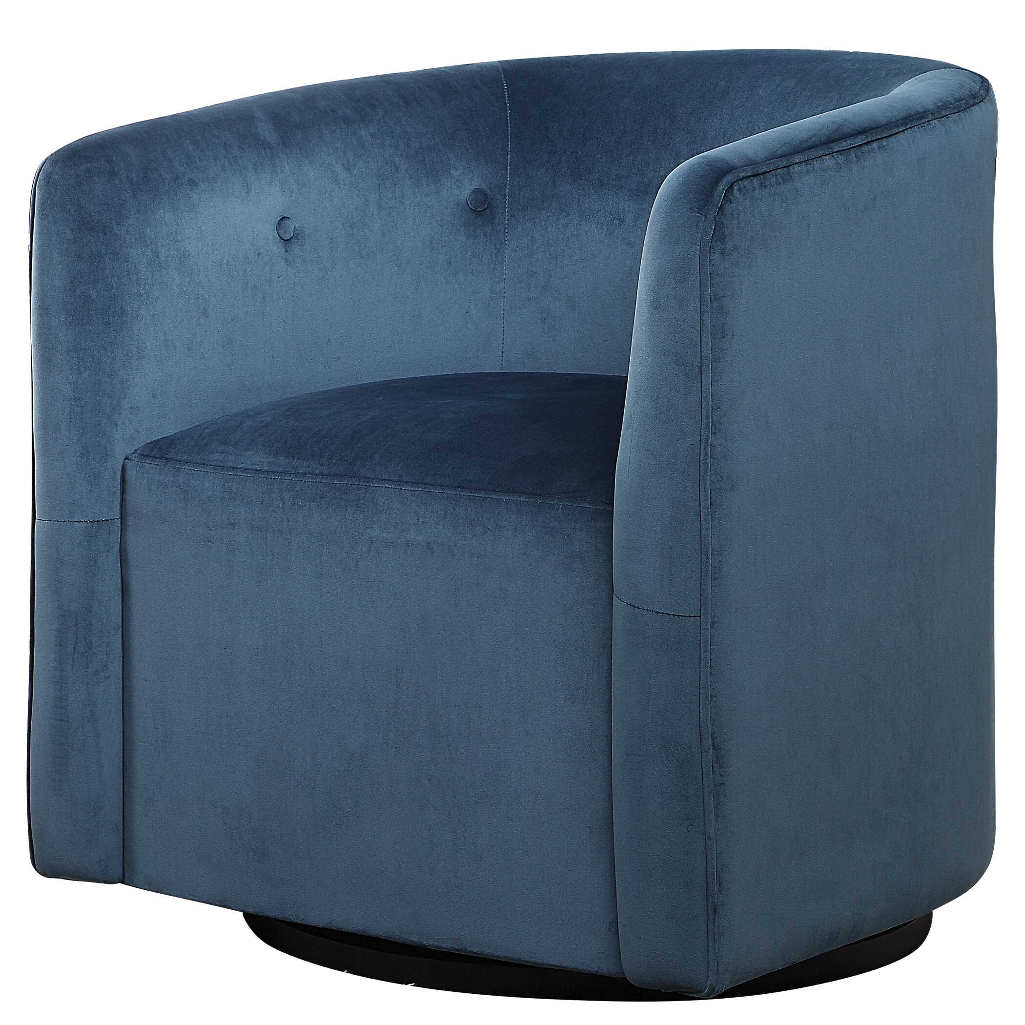 Mallorie Blue Swivel Chair