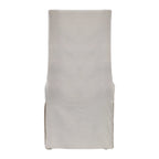 Coley White Linen Armless Chair