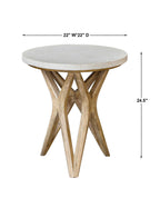 Marnie Limestone Side Table