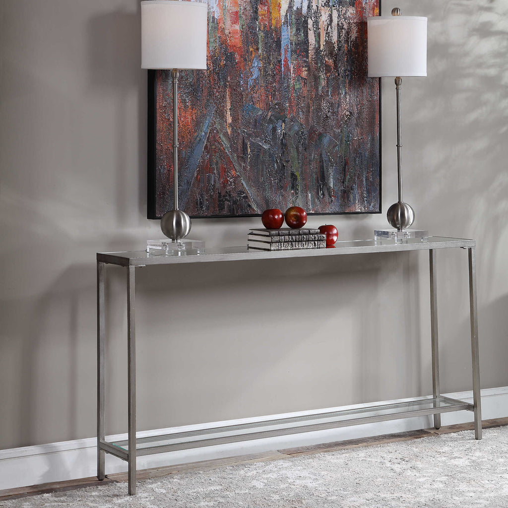 Hayley Silver Console Table