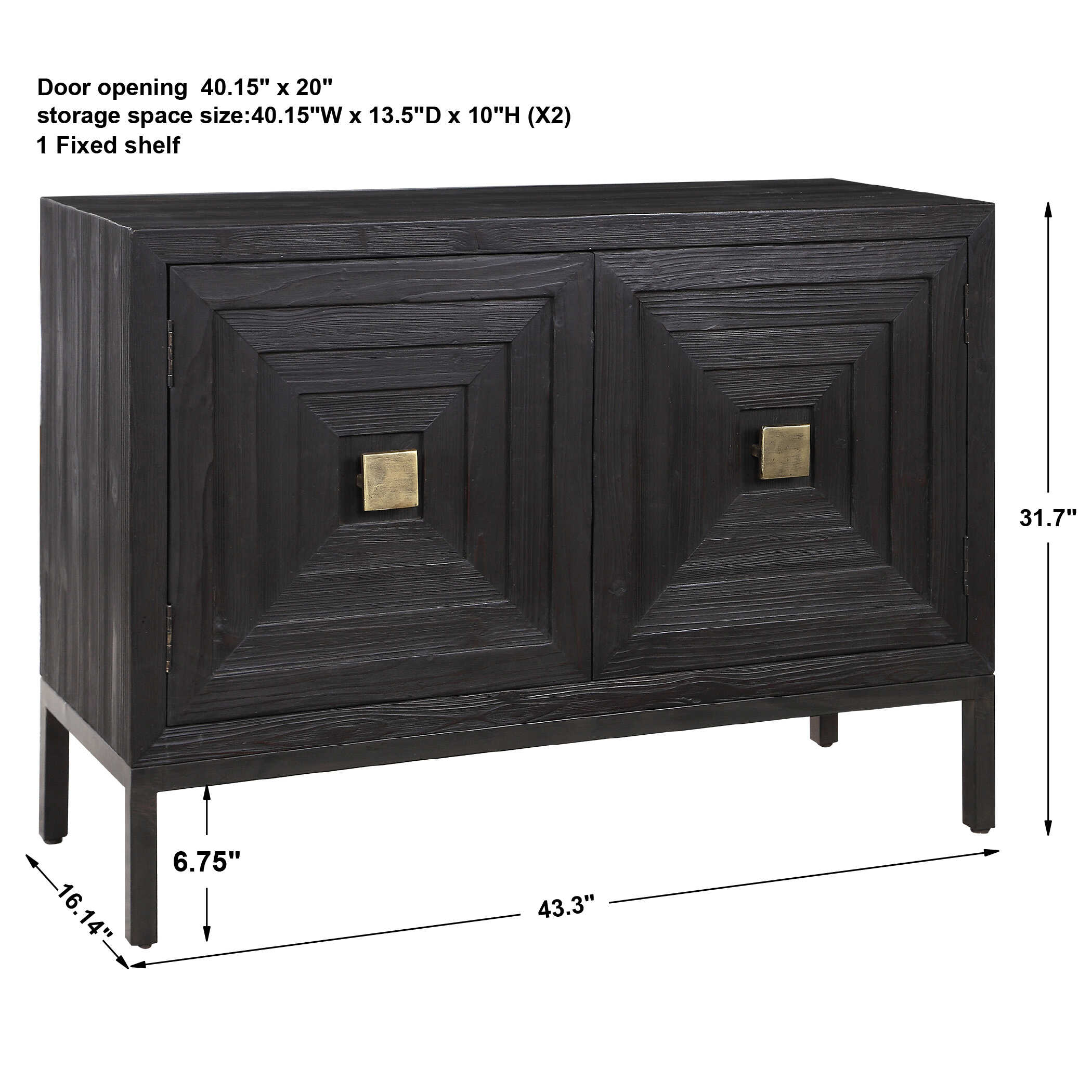 Aiken Dark Walnut 2 Door Cabinet