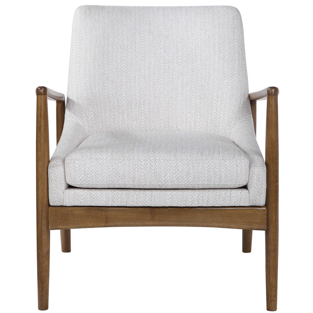Bev White Accent Chair