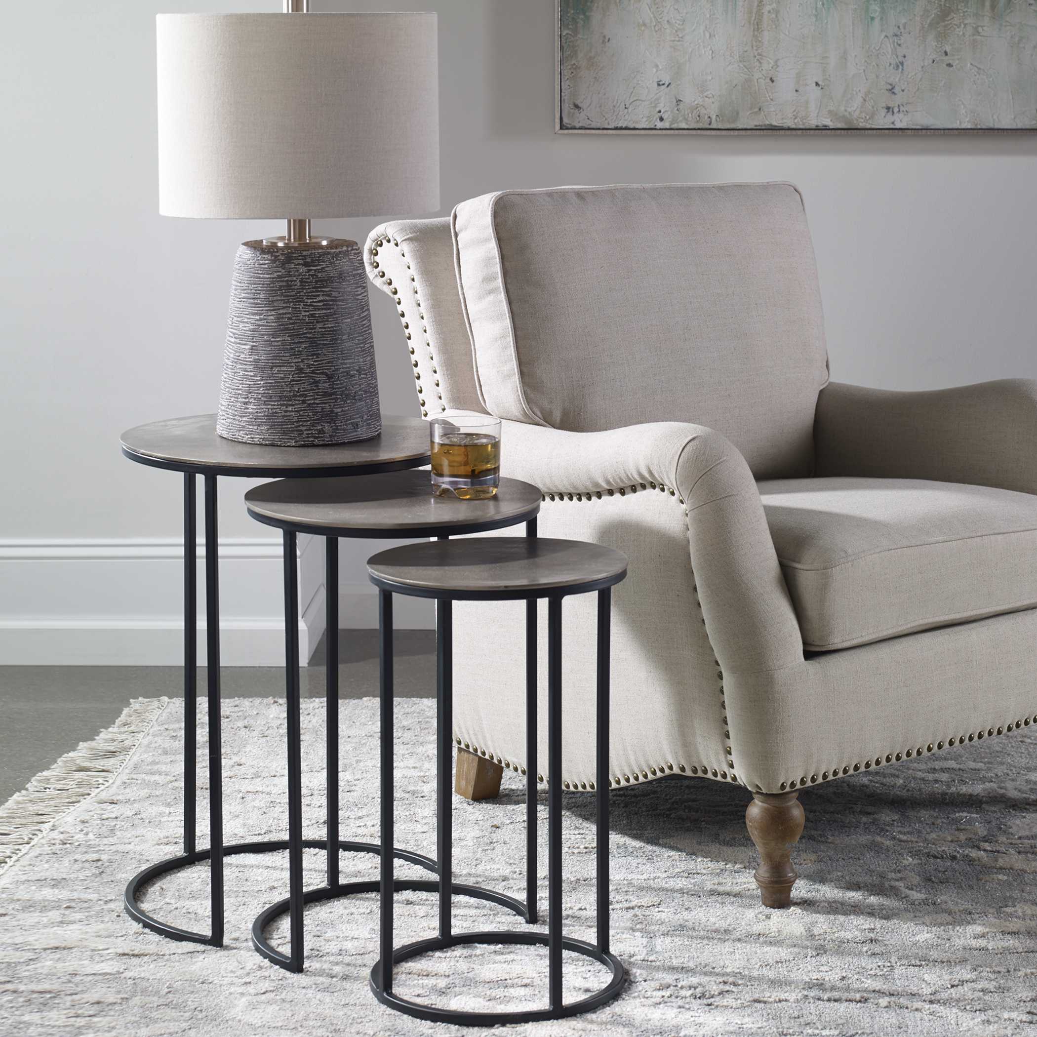 Erik Metal Nesting Tables Set/3