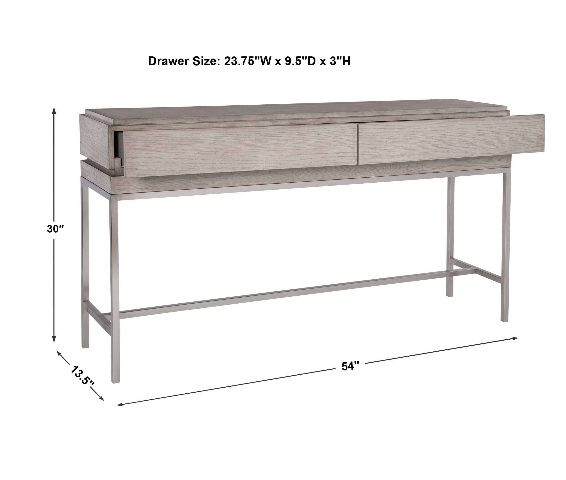 Kamala Gray Oak Console Table