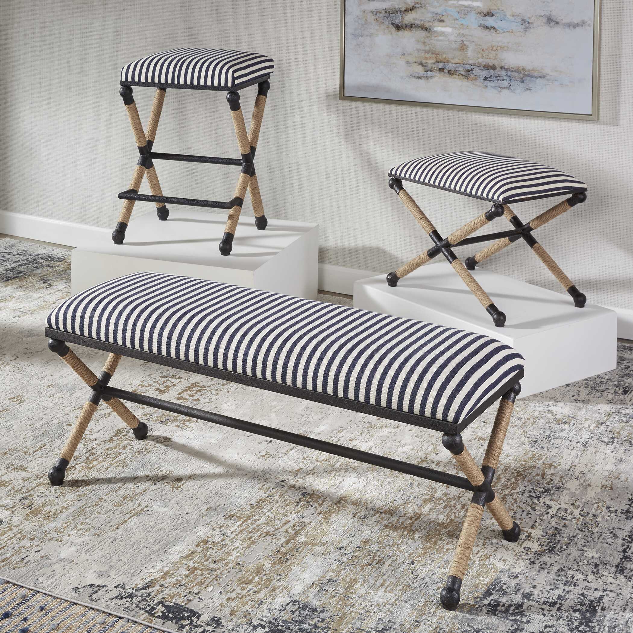 Braddock Striped Bench