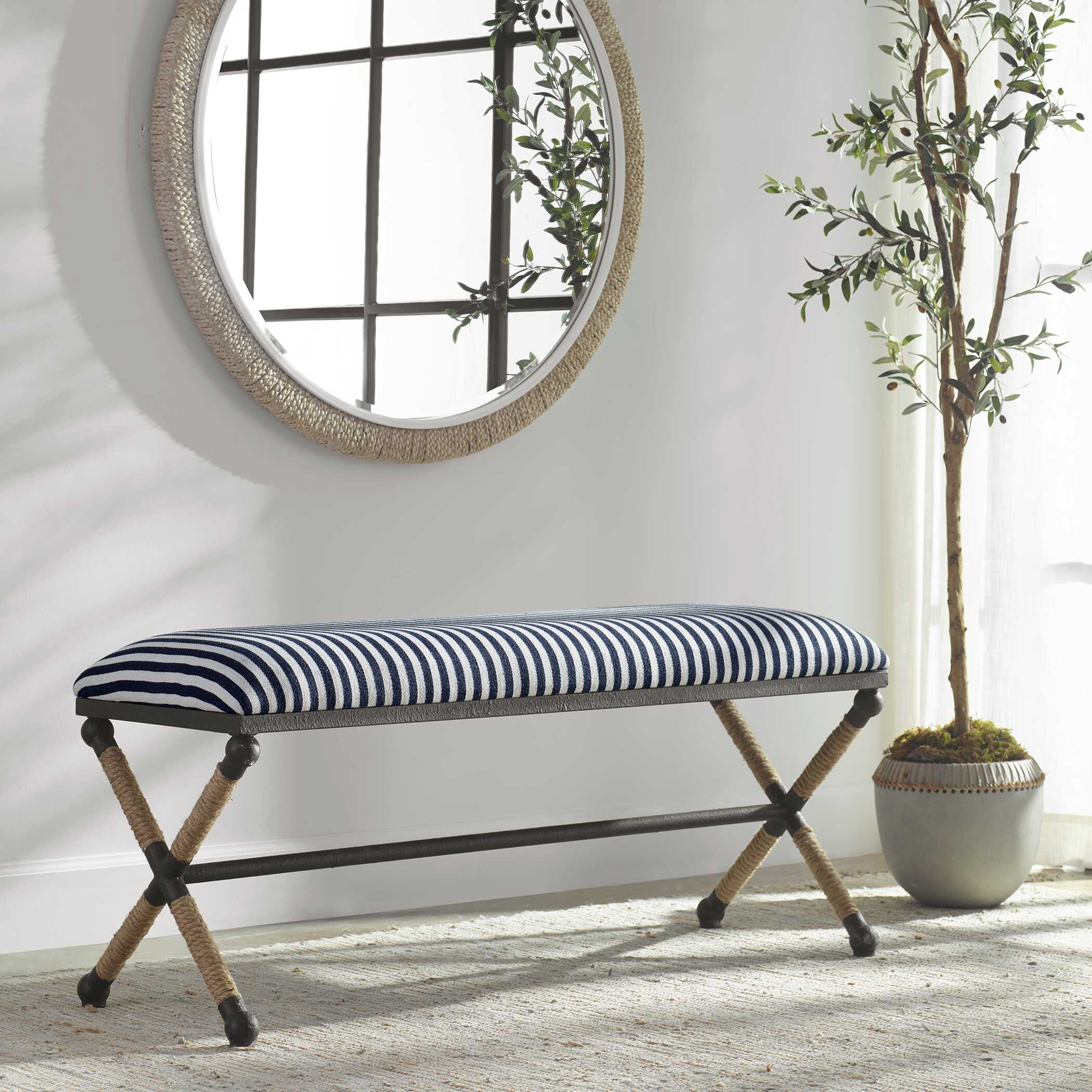 Braddock Striped Bench