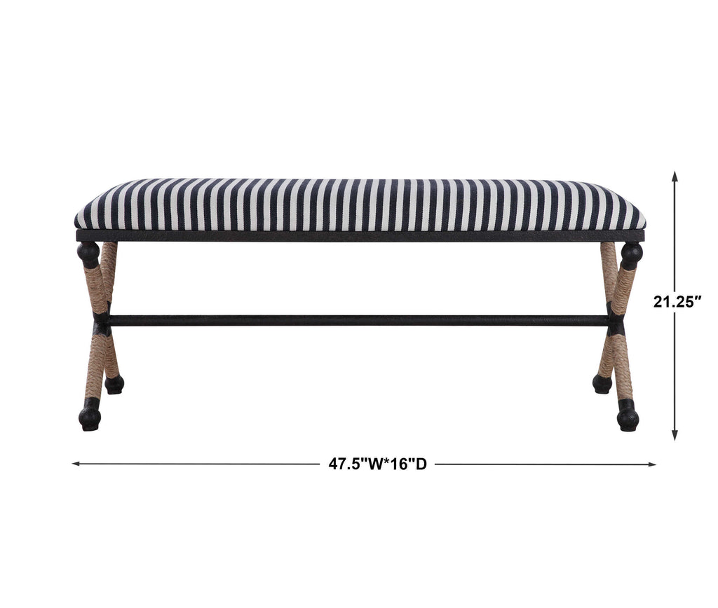 Braddock Striped Bench