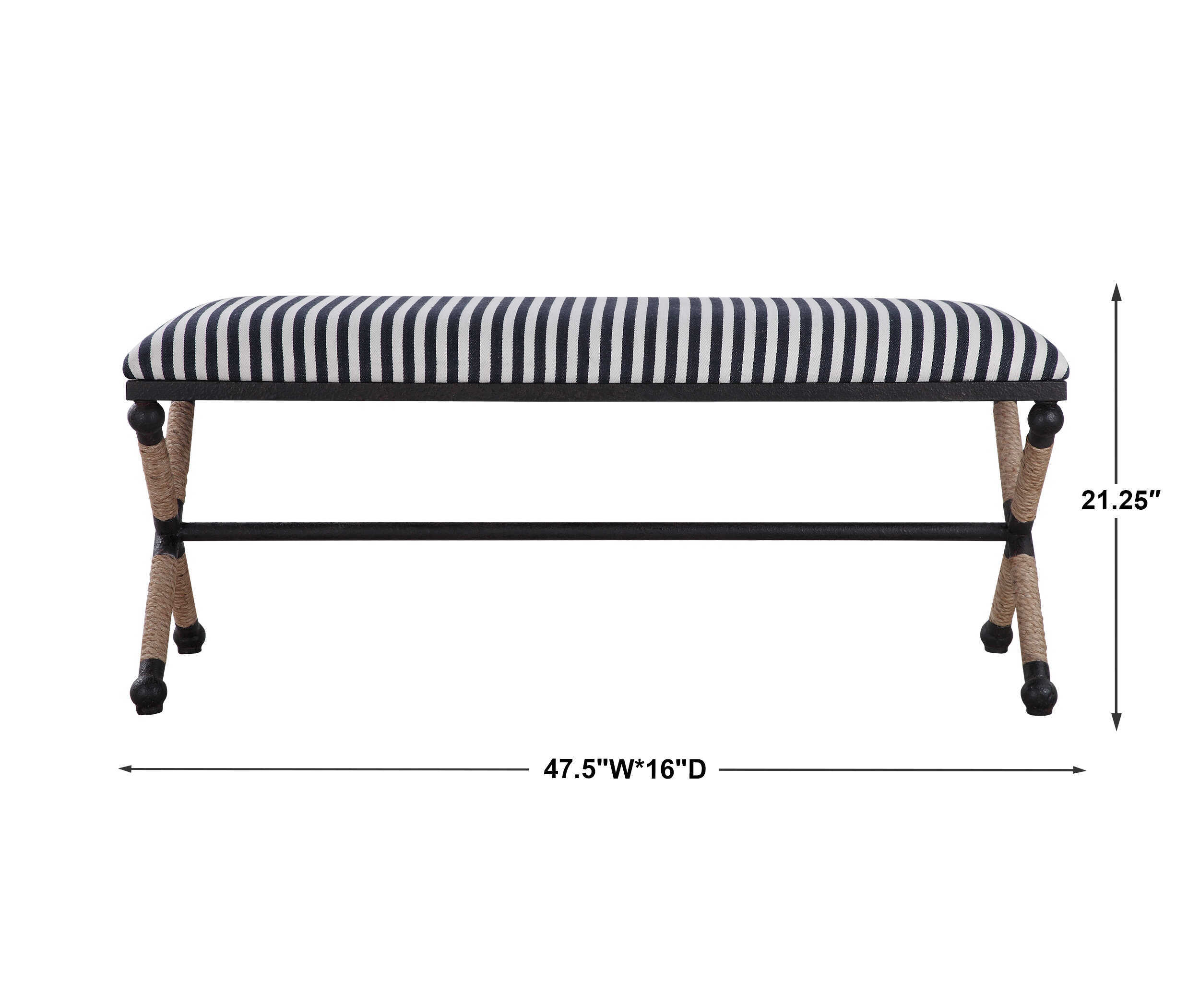 Braddock Striped Bench