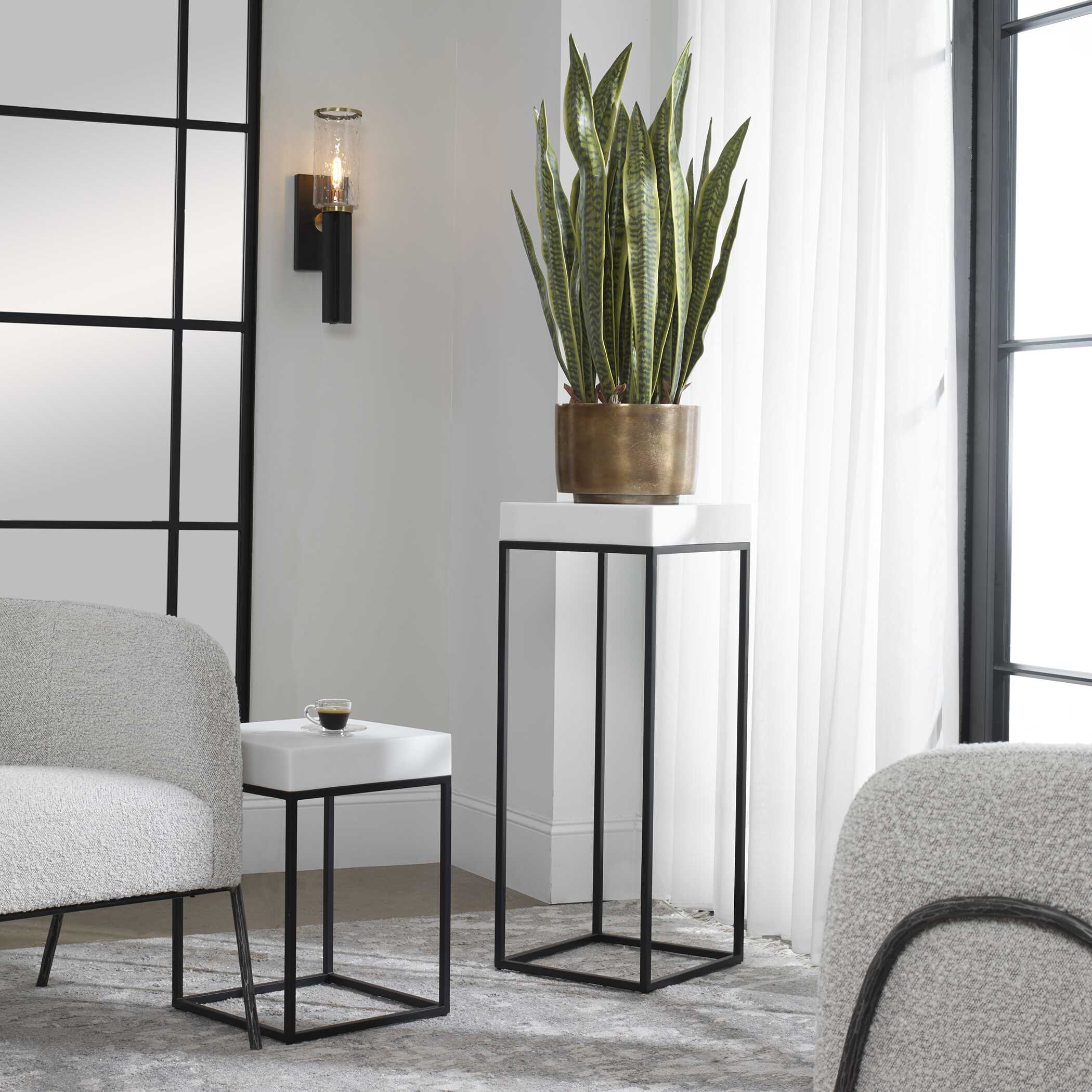 Gambia Marble Plant Stand