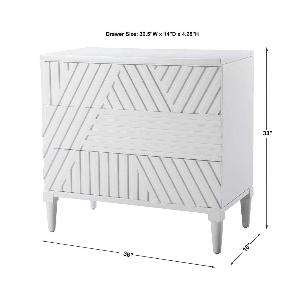 Colby White Drawer Chest