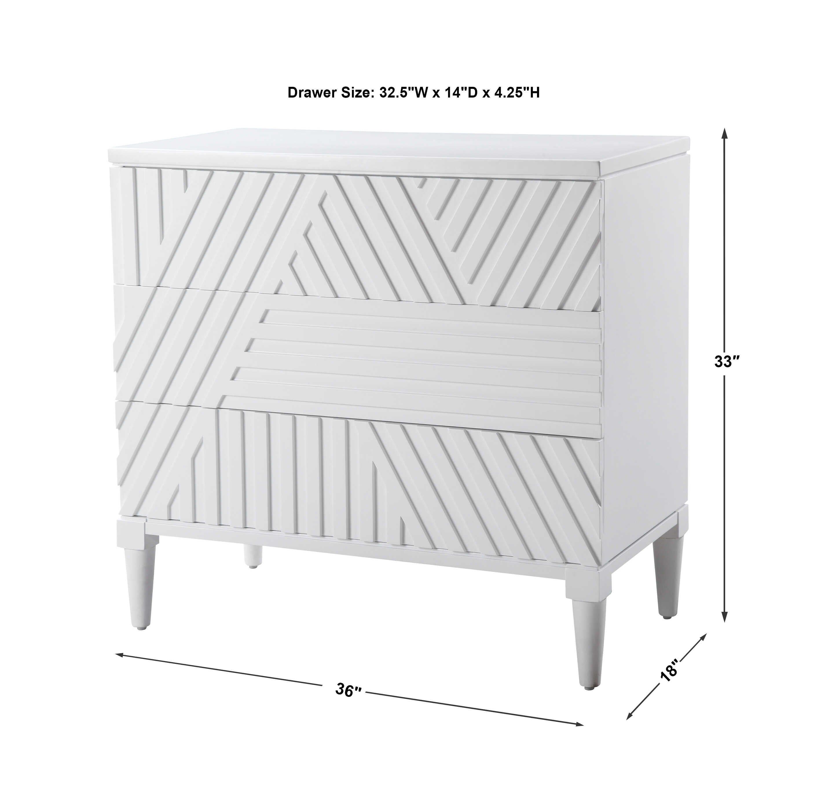 Colby White Drawer Chest