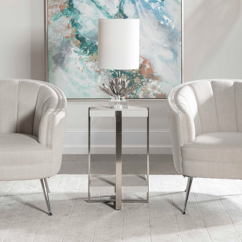 Arnaut White Accent Table