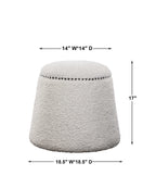 Gumdrop White Ottoman