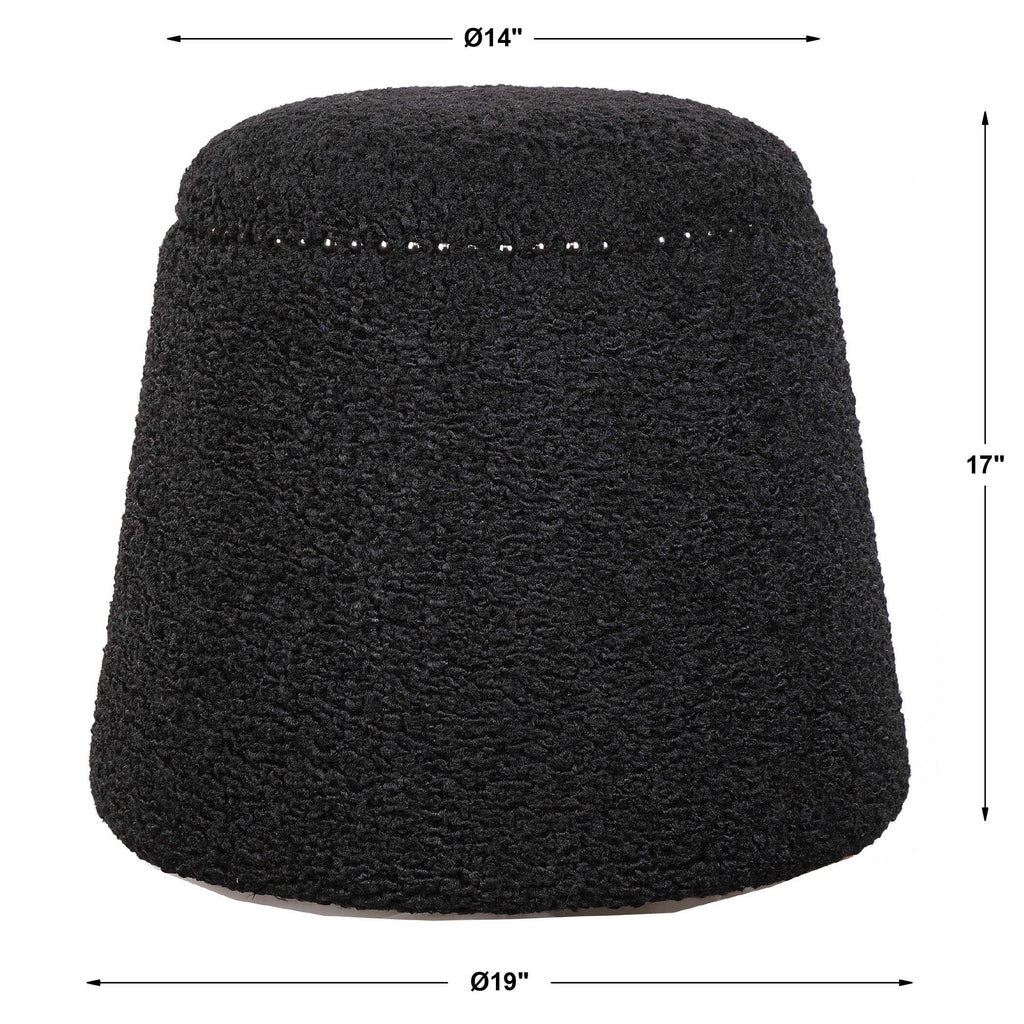 Gumdrop Black Ottoman