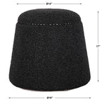 Gumdrop Black Ottoman