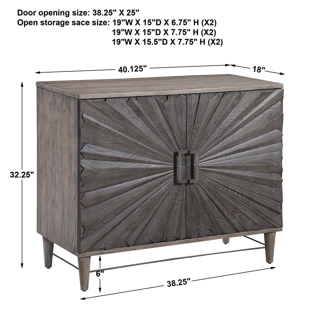 Shield Gray Oak 2 Door Cabinet