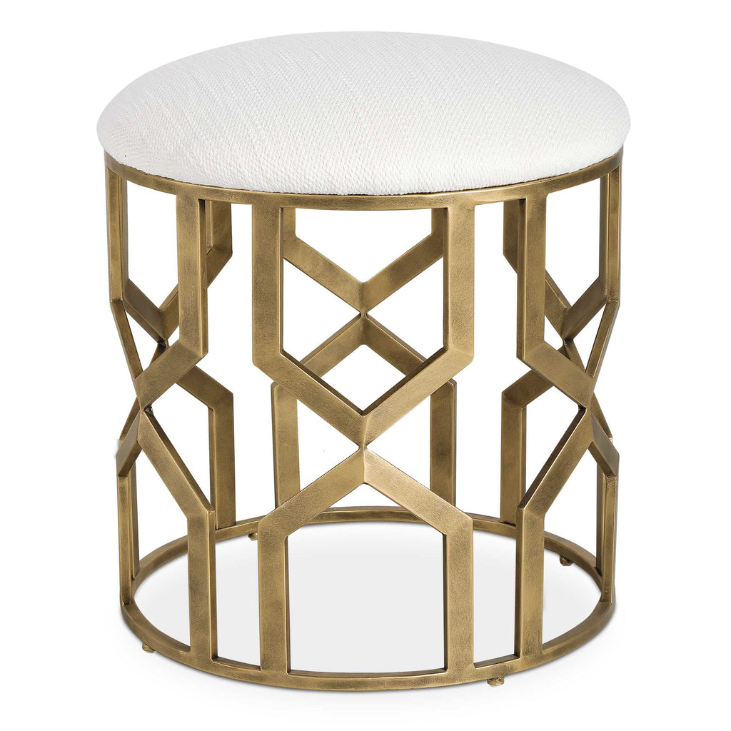Trellis Geometric Accent Stool