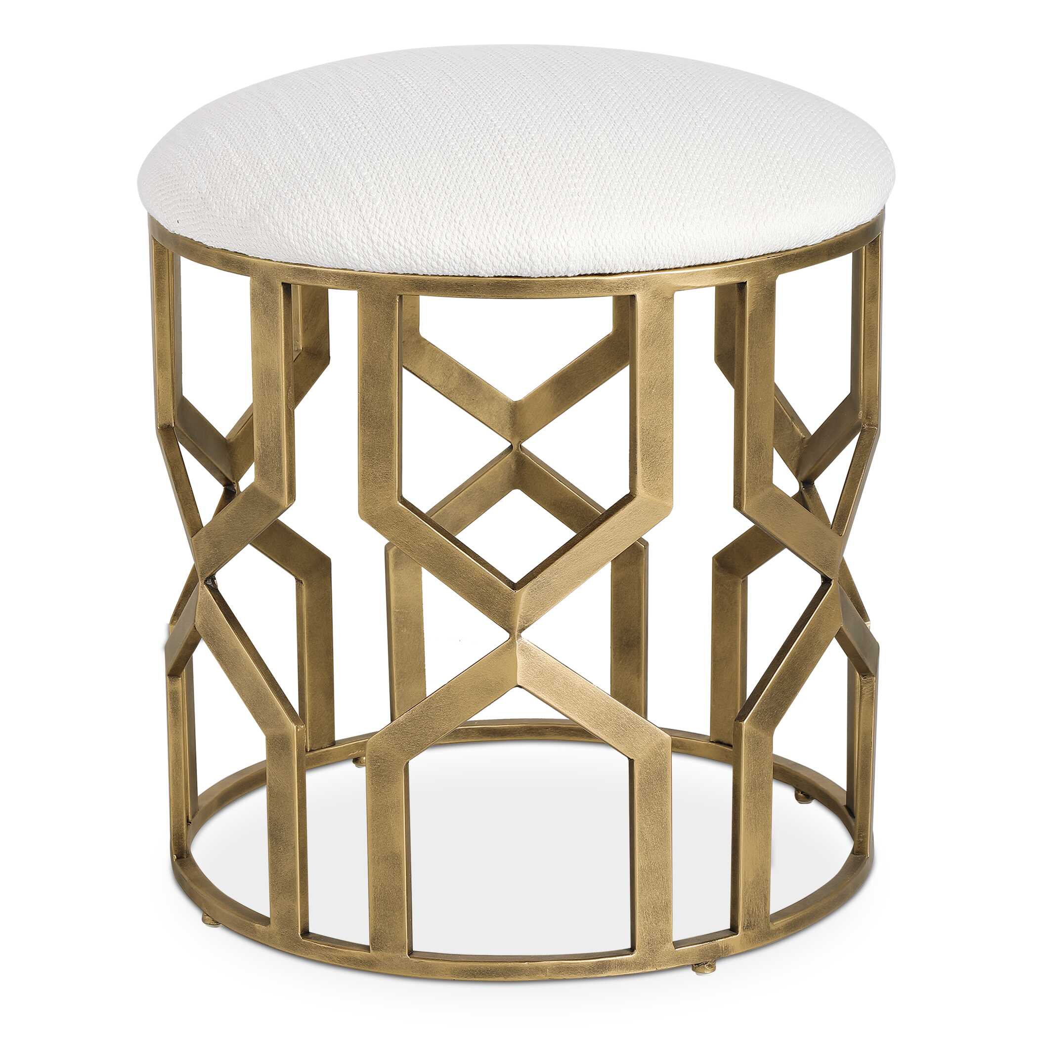 Trellis Geometric Accent Stool