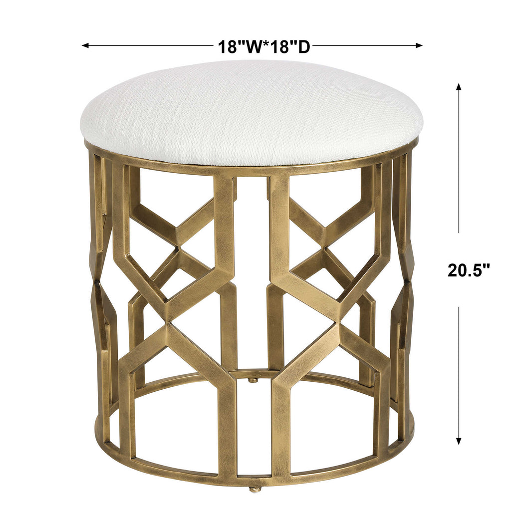 Trellis Geometric Accent Stool