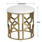 Trellis Geometric Accent Stool