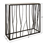 Reed Travertine Console Table