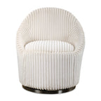 Crue White Swivel Chair
