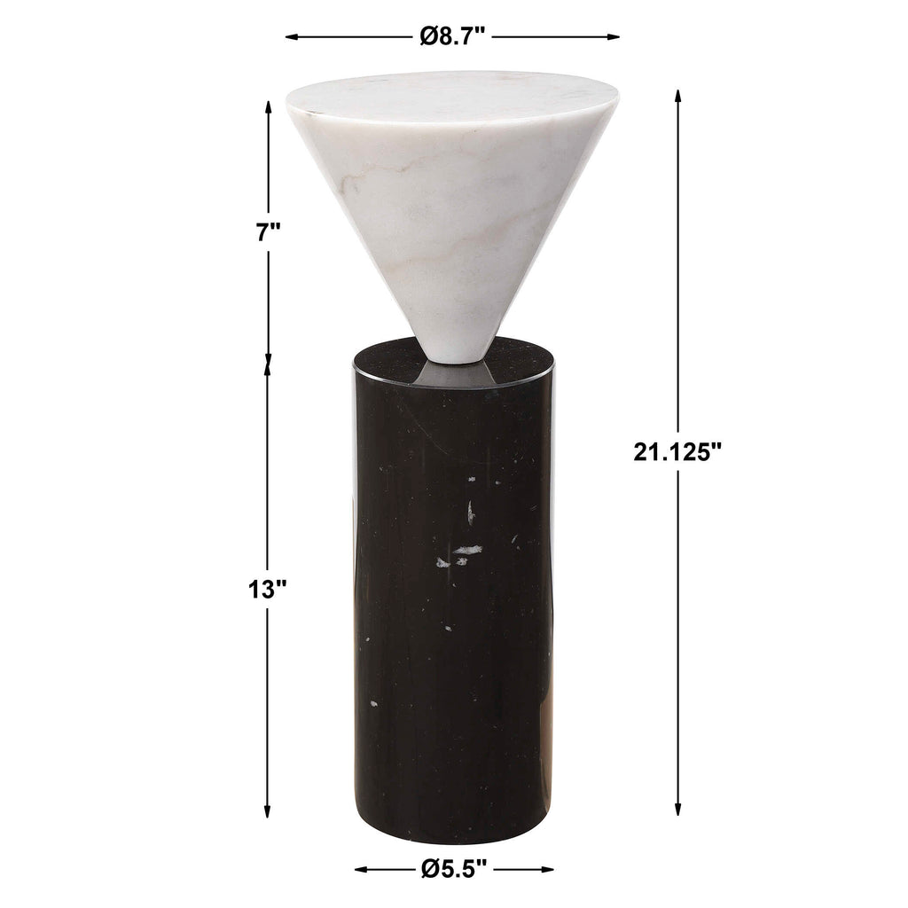 Top Hat Marble Drink Table