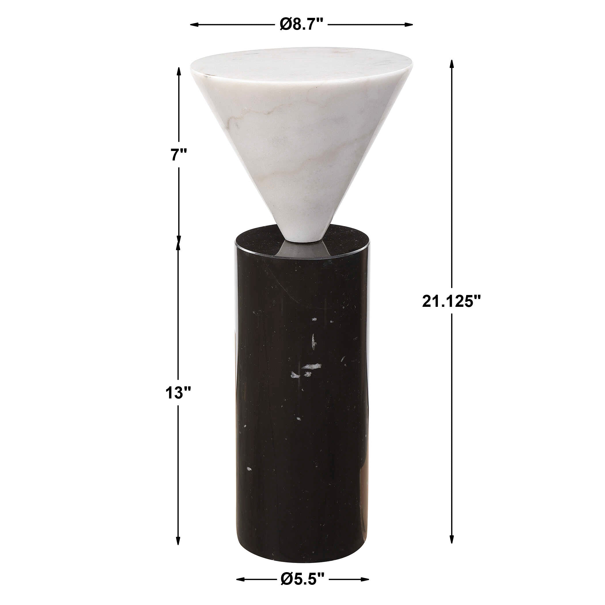 Top Hat Marble Drink Table