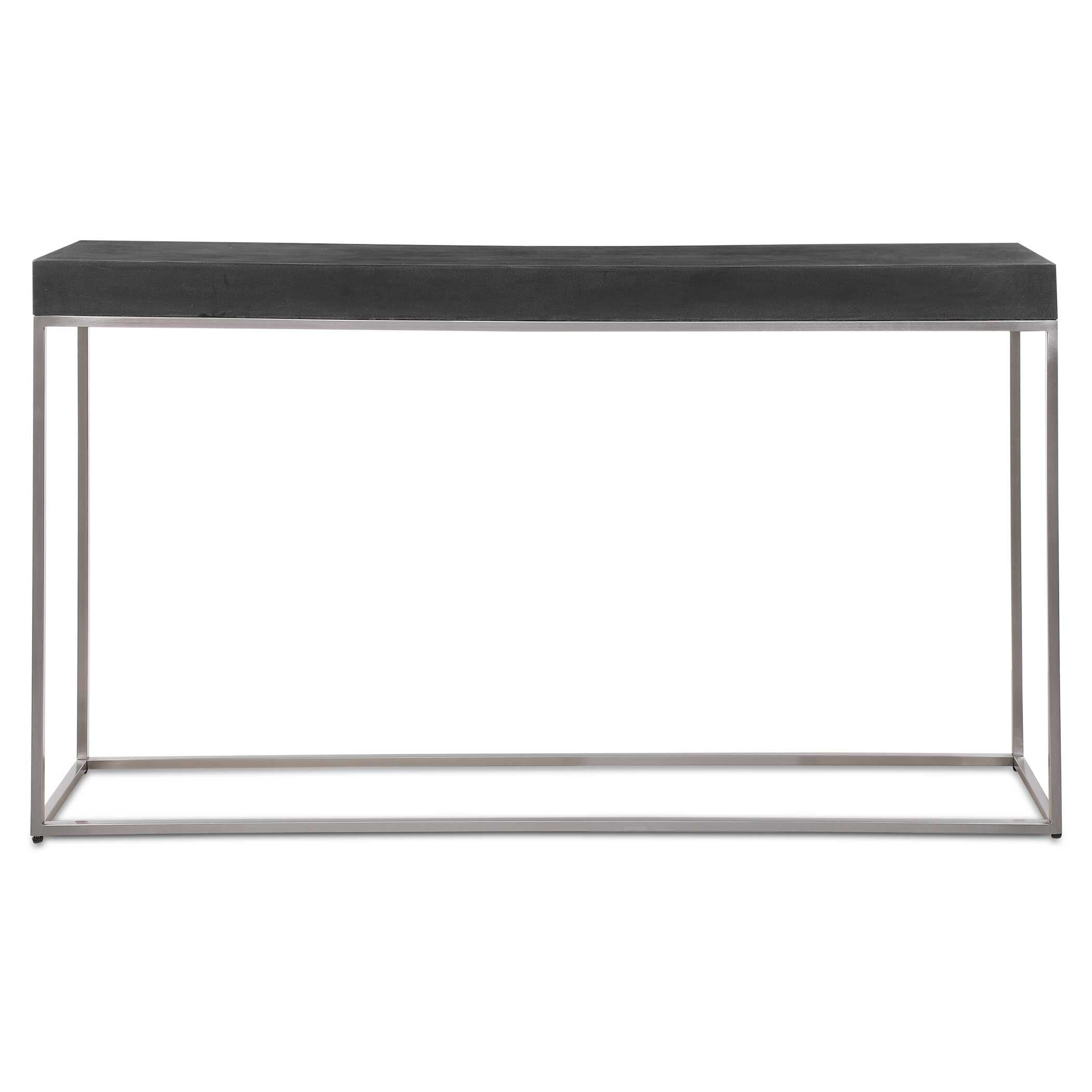 Jase Black Concrete Console Table