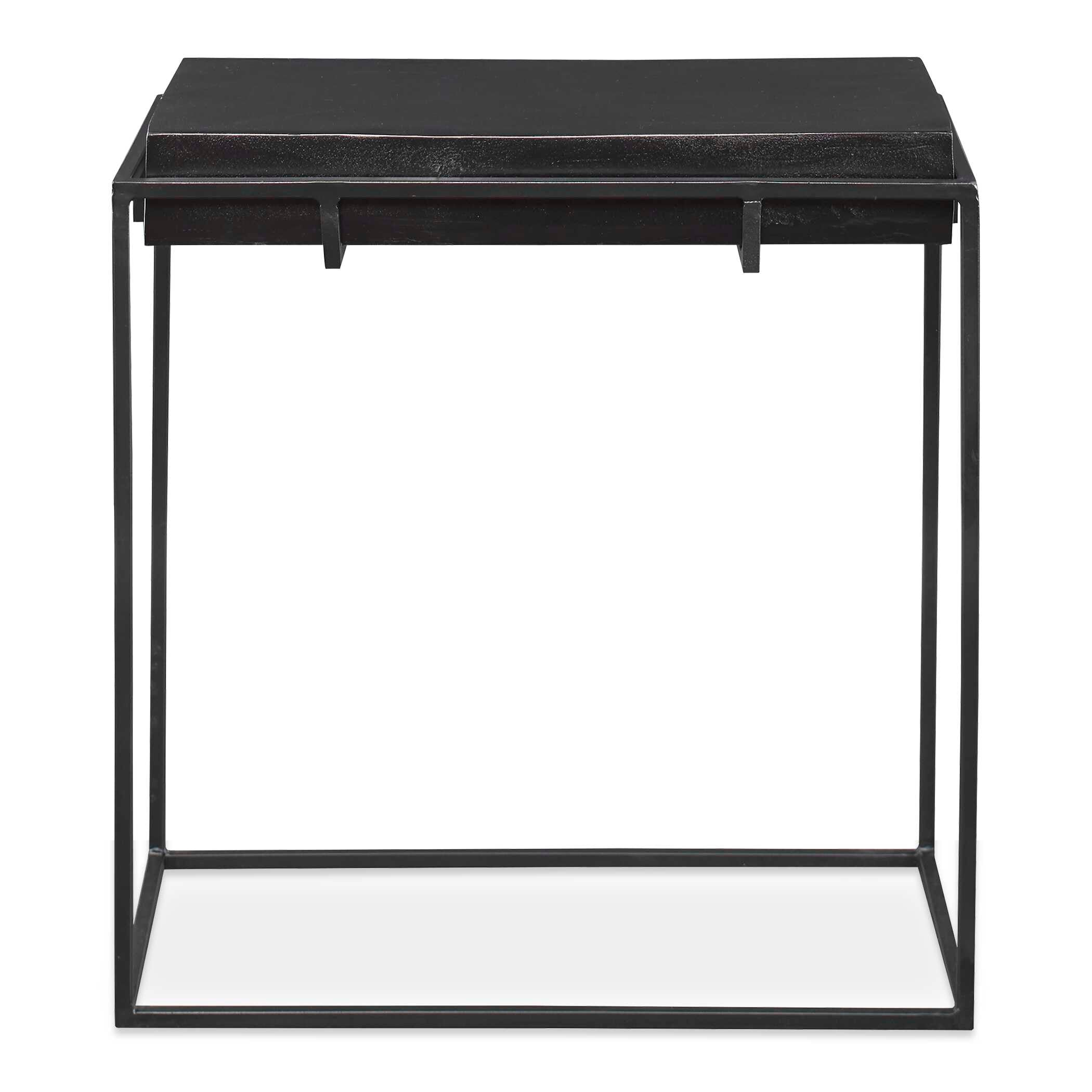 Telone Modern Black Side Table