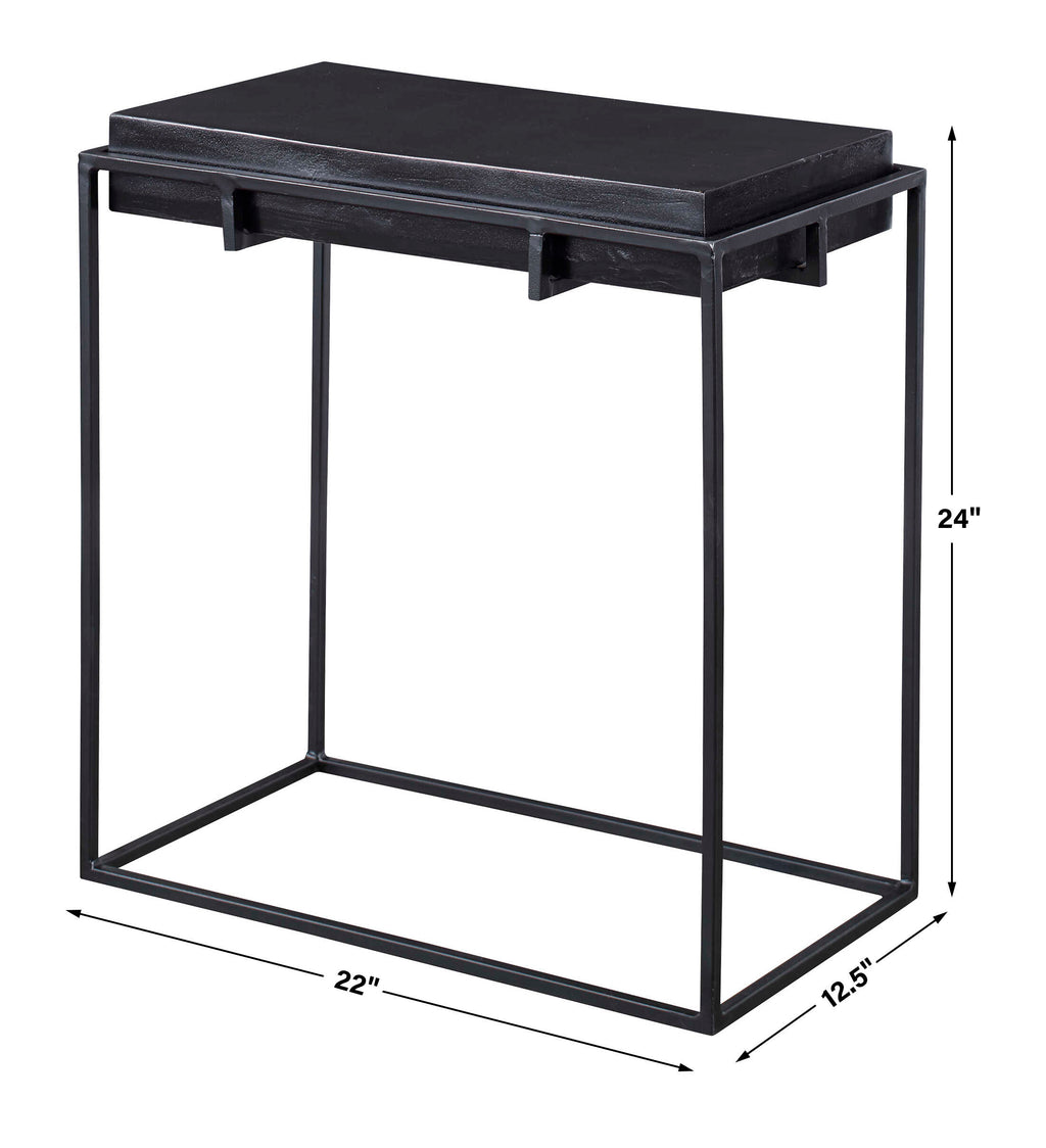 Telone Modern Black Side Table