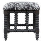 Rancho Faux Cow Hide Small Bench