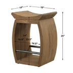 Connor Modern Wood Counter Stool