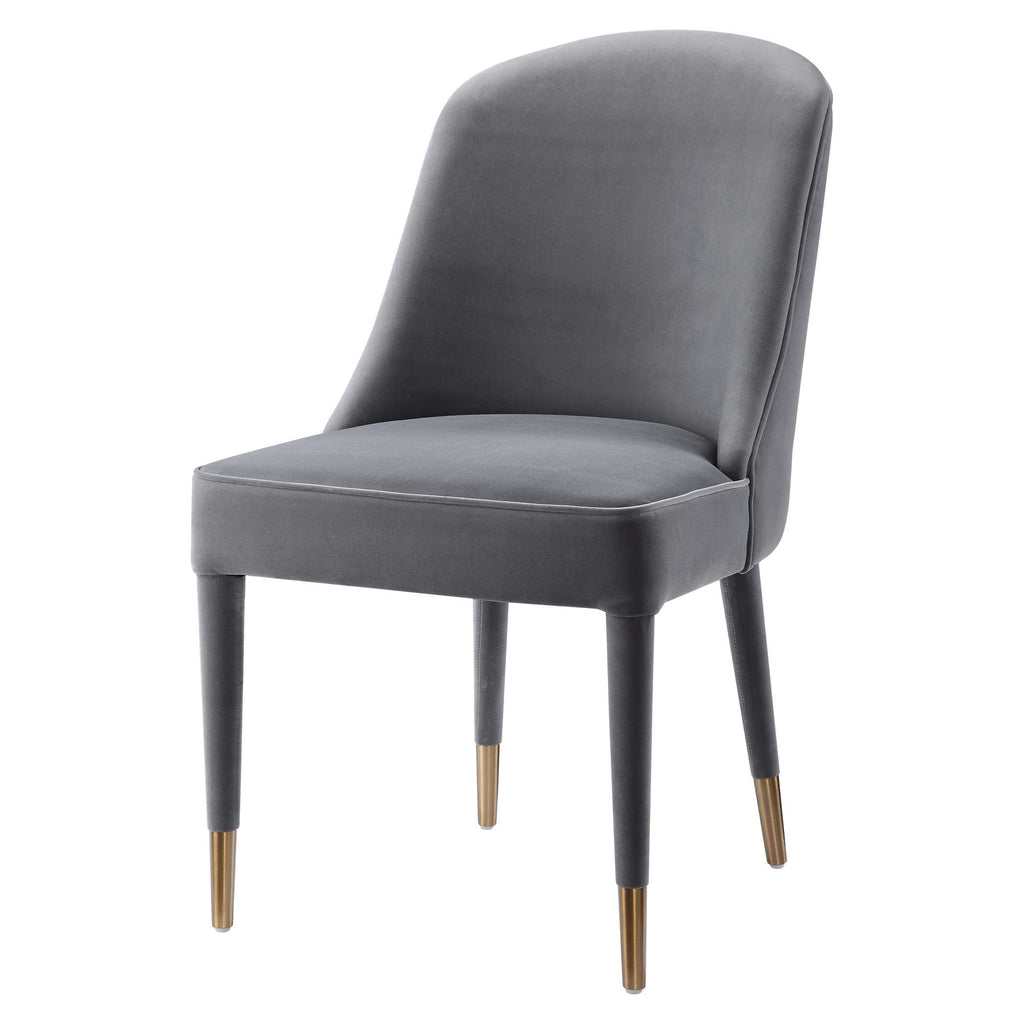 Brie Armless Chair Gray Set Of 2