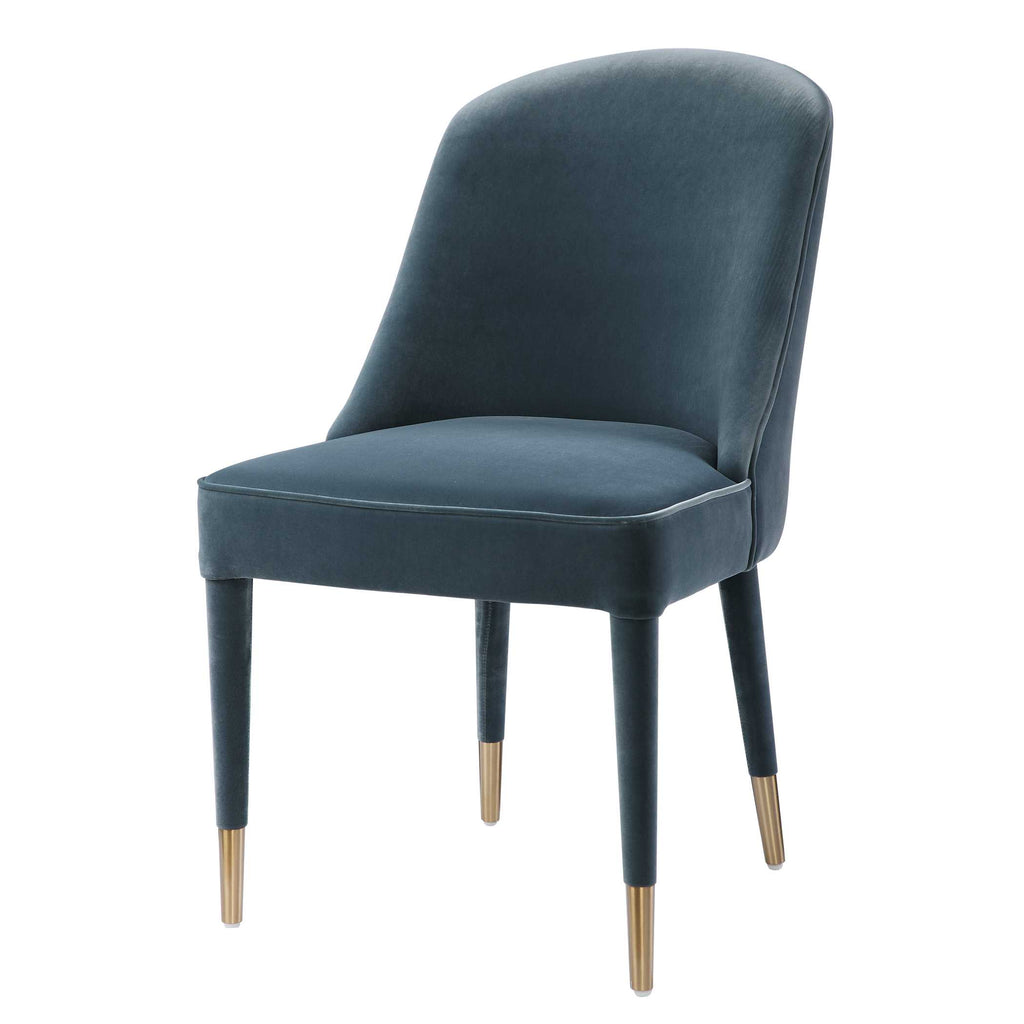 Brie Armless Chair Blue Set Of 2