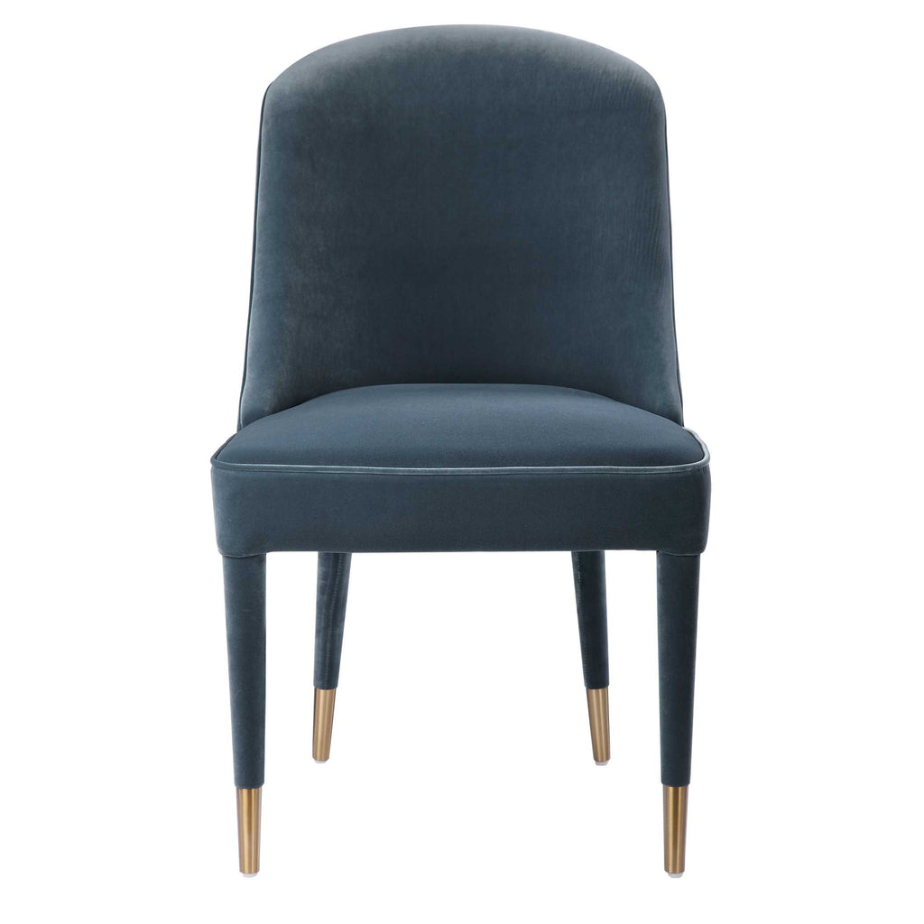 Brie Armless Chair Blue Set Of 2